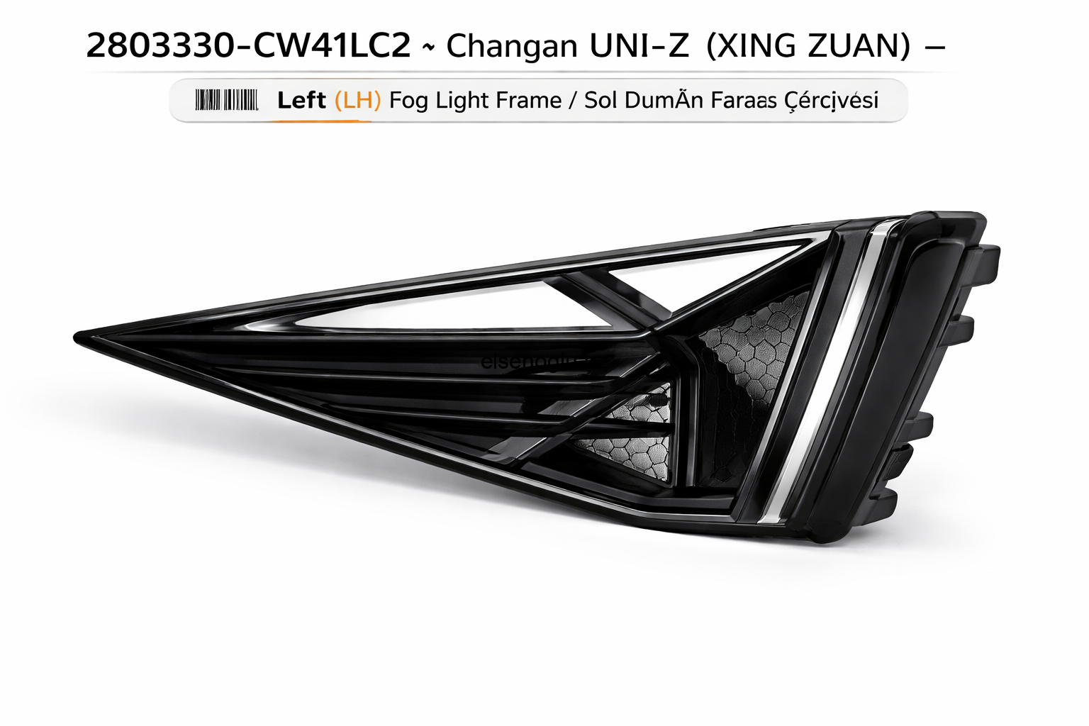 2803330-CW41LC2 – Changan UNI-Z ön sol duman farası çərçivəsi (qara)
