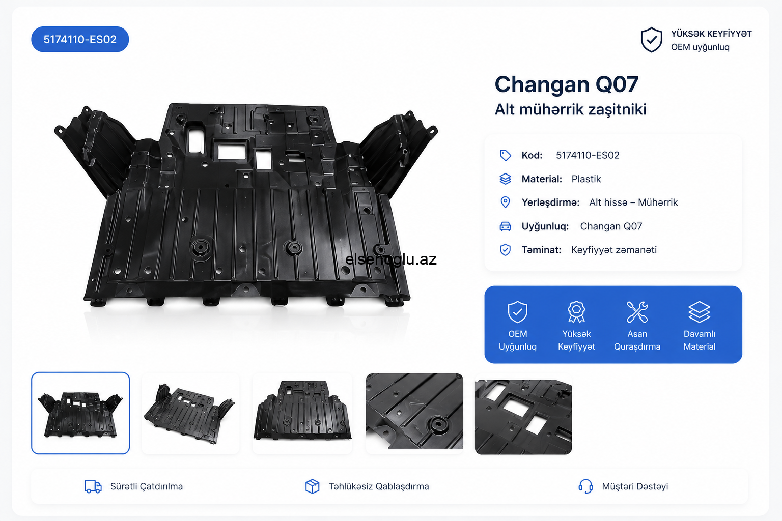 Changan q07 Alt mühərik zaşitniki 5174110-ES02
