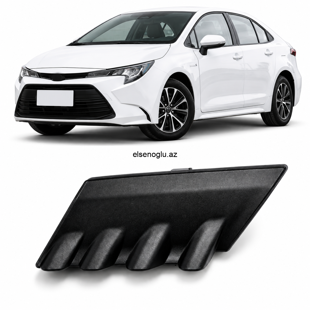 53128-02420 Ön bamper havalandırma barmaqlığı və qoşqu qapağı, lüks versiya (mat) Toyota